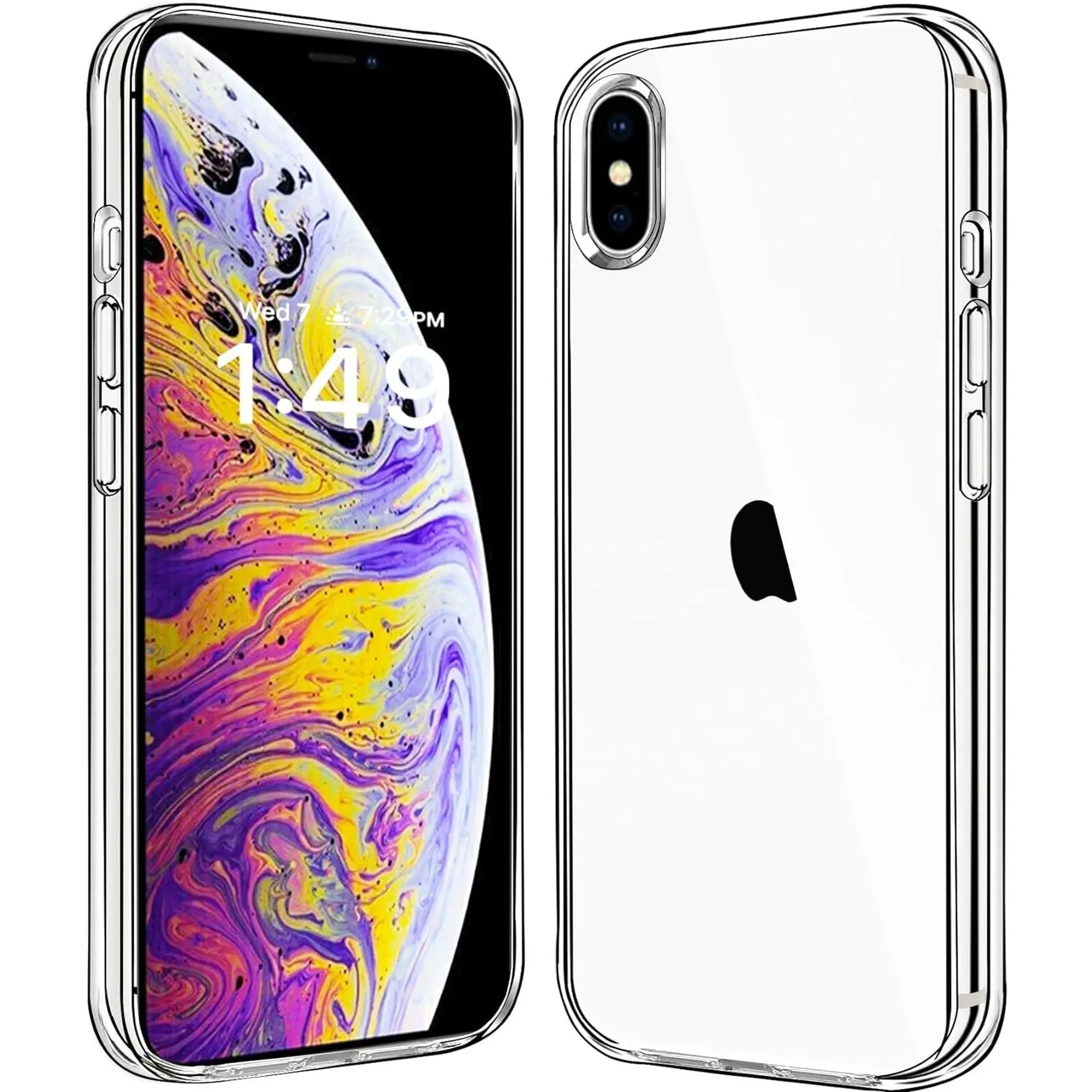Entronix Case Compatible with iPhone X/XS - [Hard Back] Slim Clear - Entronix
