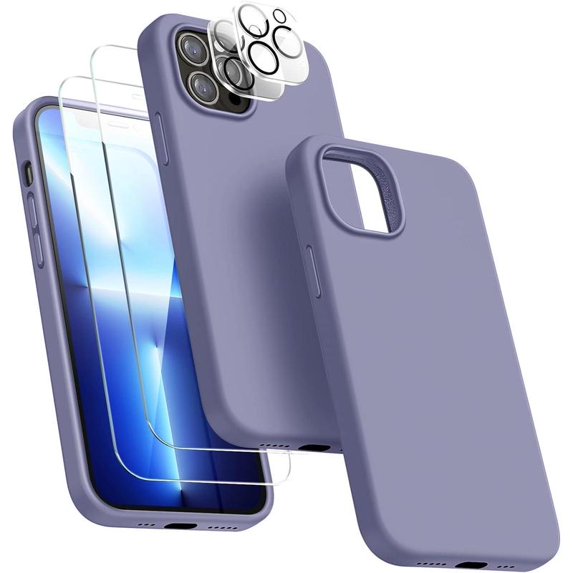 Entronix Bundle Compatible with iPhone 11 - Liquid Silicone Case, 2 Clear Screen Protector & 2 Camera Lens Protectors