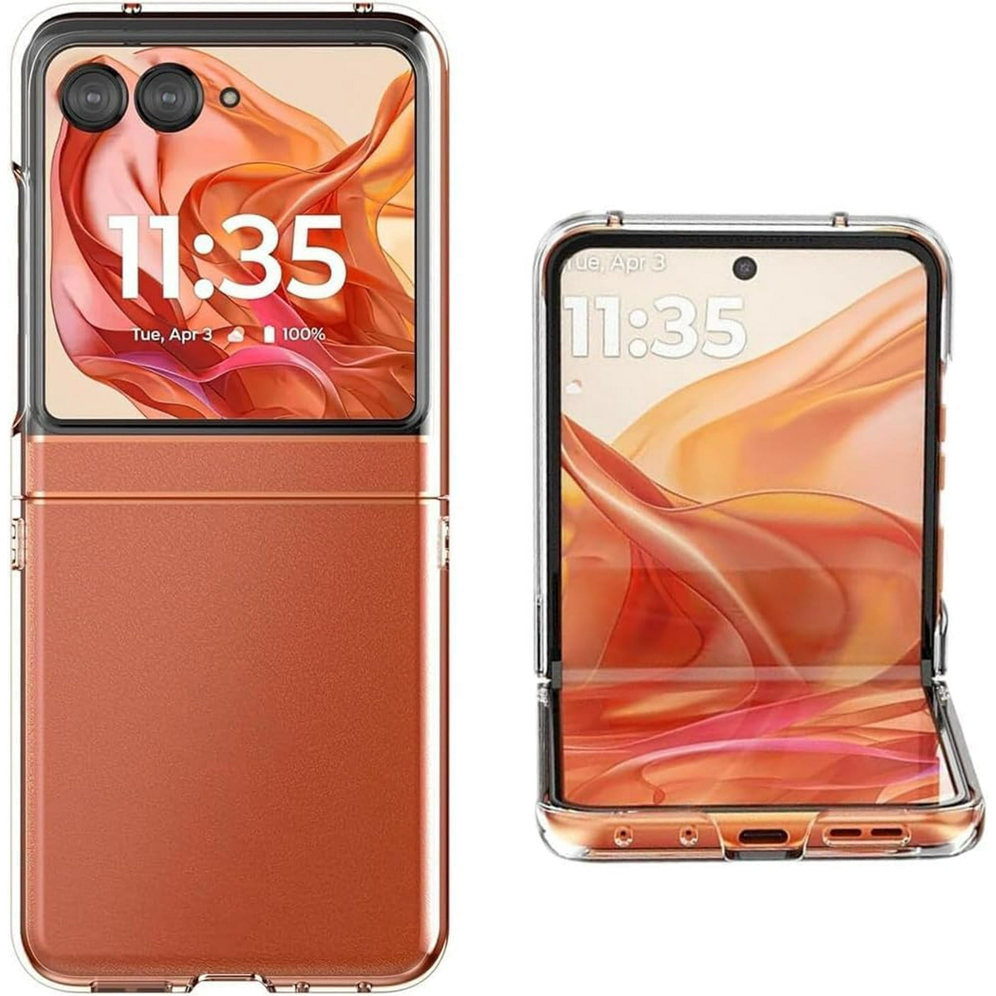 Entronix Case Compatible with Moto Razr Plus 2025 - [Hard Back] Clear Cover