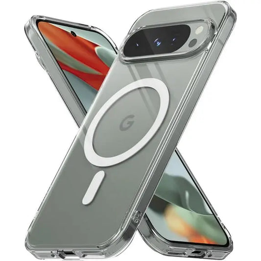 Entronix [Magnetic] Case Compatible with Pixel 9/9 Pro - [Hard Back] Slim Clear - Entronix