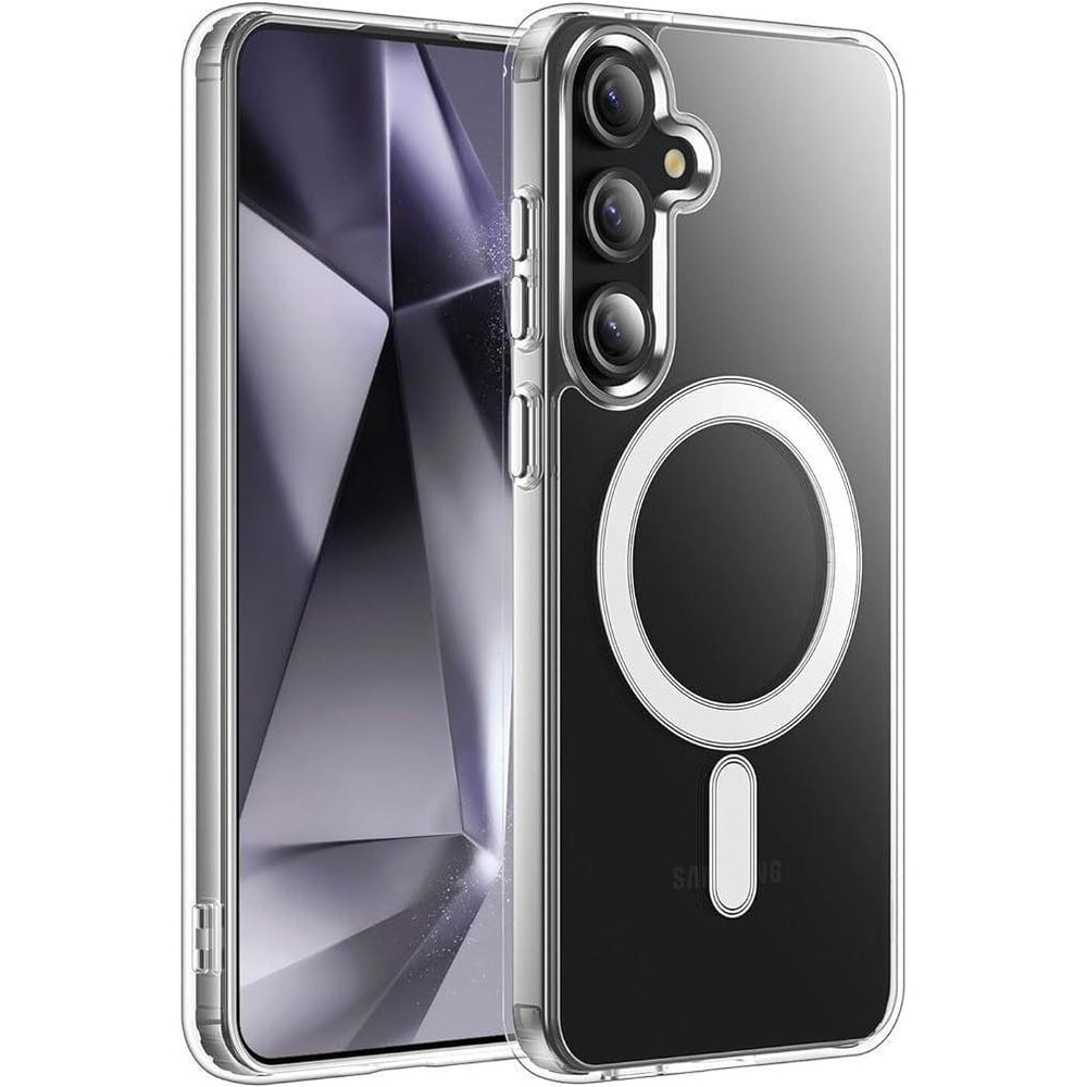 Entronix [Magnetic] Case Compatible with Galaxy S24 - [Hard Back] Slim Clear