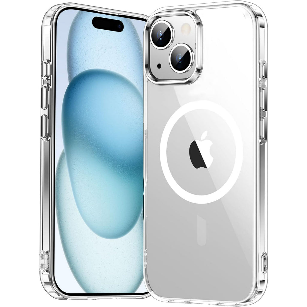 Entronix [Magnetic] Case Compatible with iPhone 14 - [Hard Back] Slim Clear