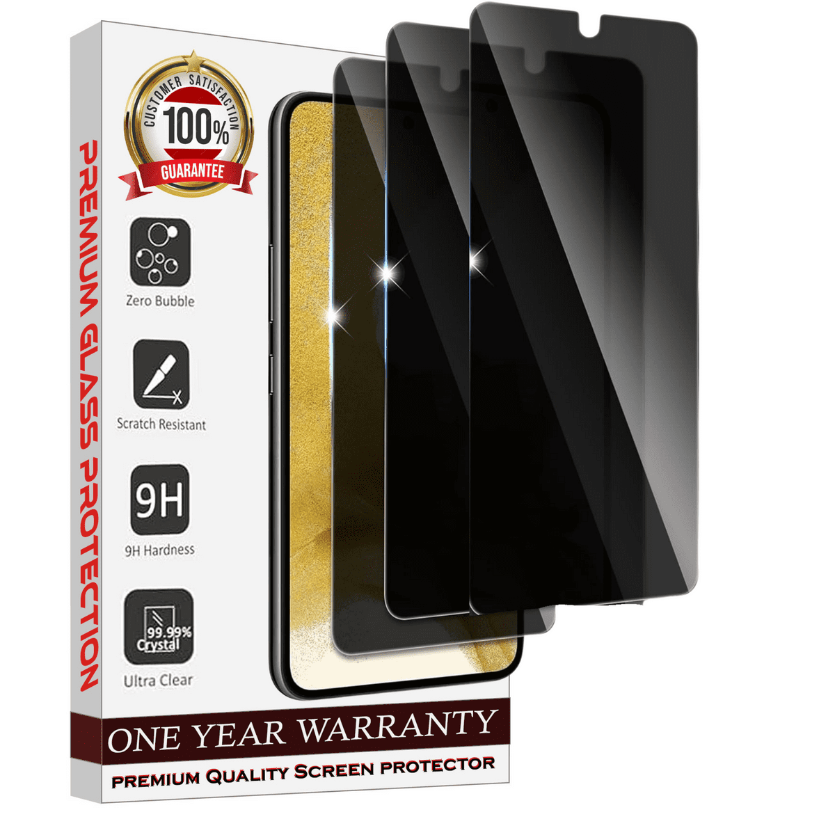 Entronix Anti-Spy Privacy Screen Protector Compatible with Galaxy A05 - 3-Piece Combo - Entronix