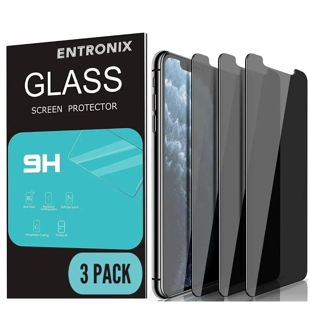 Entronix Apple iPhone 15 Pro Max Privacy Tempered Glass Screen Protector - 3-PACK - Entronix