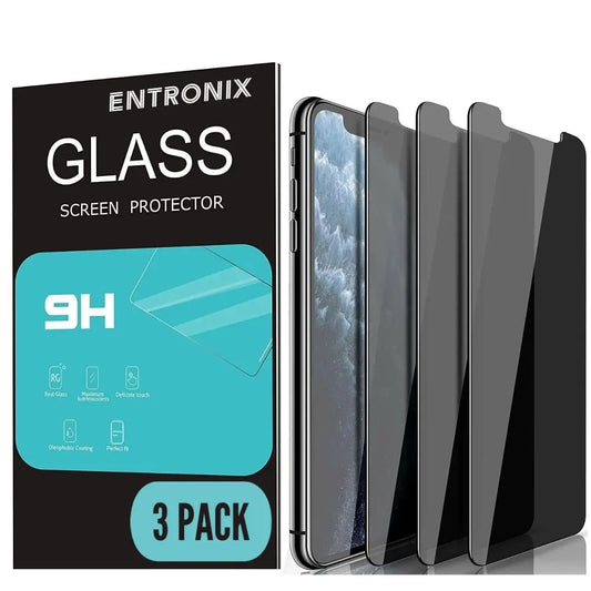 Entronix Apple iPhone 15 Privacy Tempered Glass Screen Protector - 3-PACK - Entronix