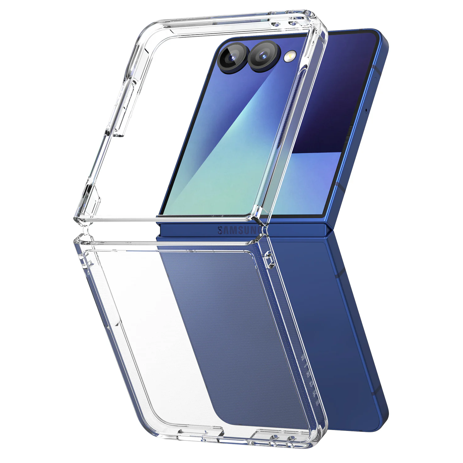 Entronix Case Compatible with Galaxy Z Flip 7 - [Hard Back] Clear Cover