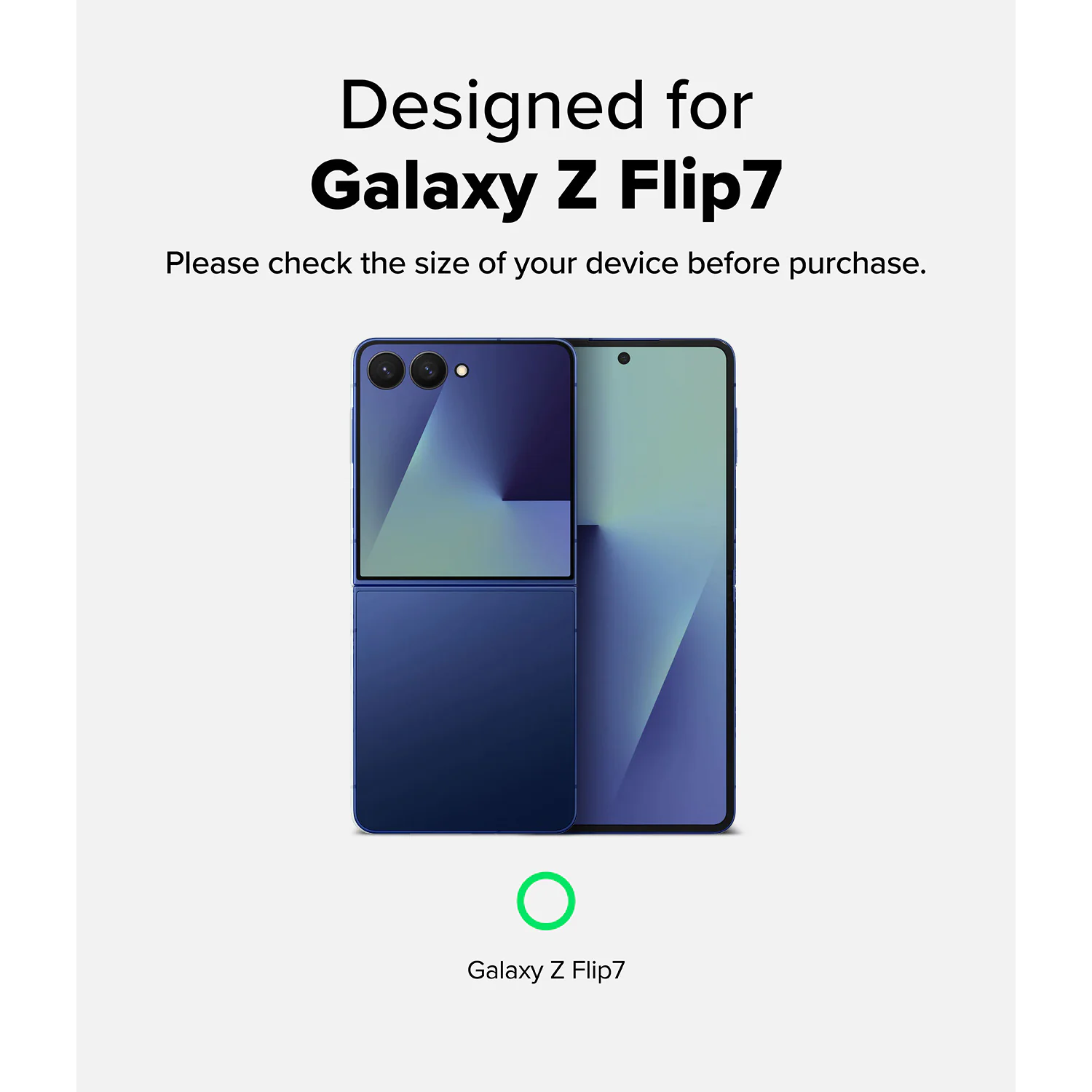 Entronix Case Compatible with Galaxy Z Flip 7 - [Hard Back] Clear Cover