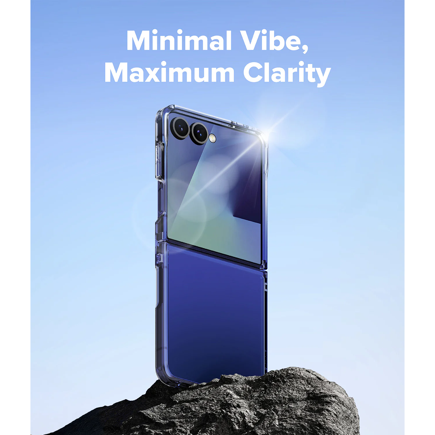 Entronix Case Compatible with Galaxy Z Flip 7 - [Hard Back] Clear Cover