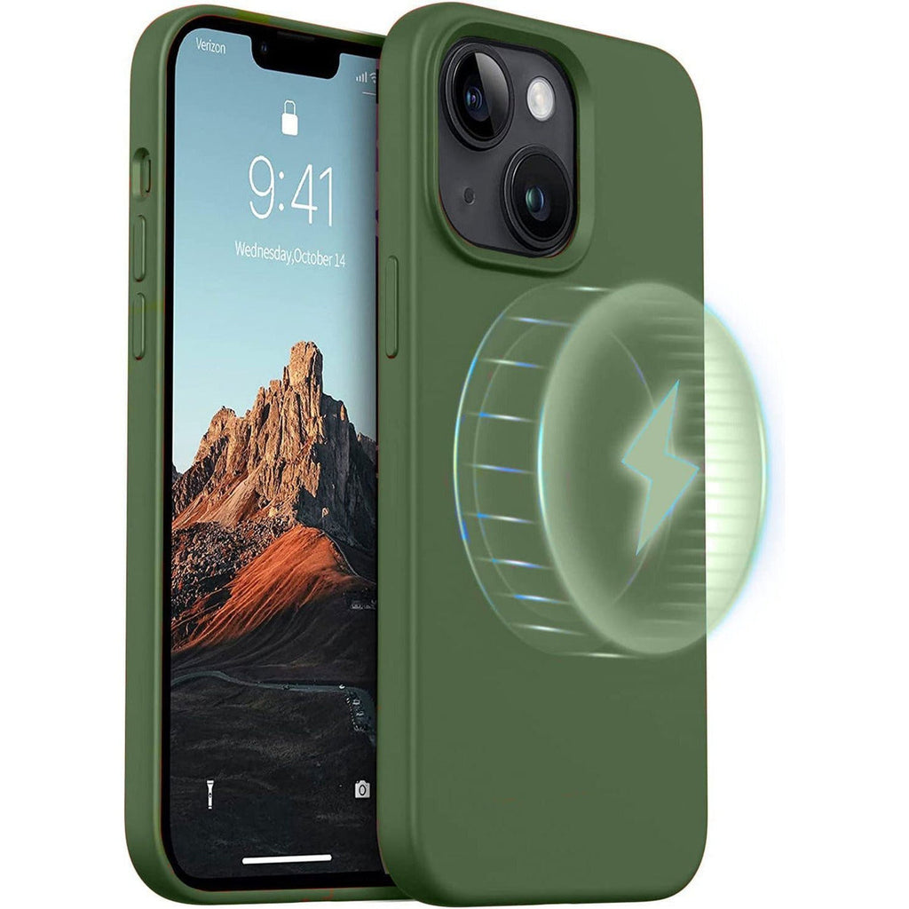 Entronix [Magnetic] Case Compatible with iPhone 13 - Soft-Touch Liquid Silicone