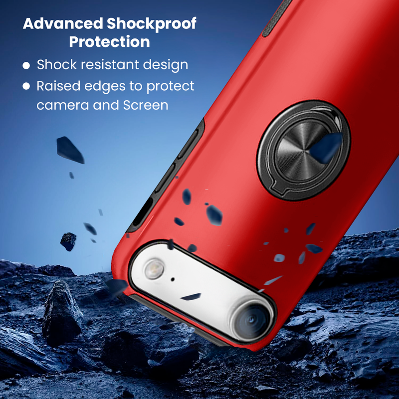 Entronix Case Compatible with iPhone 17 Air - 360º Circular Ring Gripstand