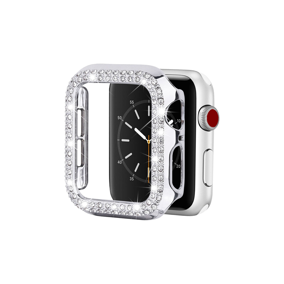 Diamond Apple Watch Case - 40mm - Silver
