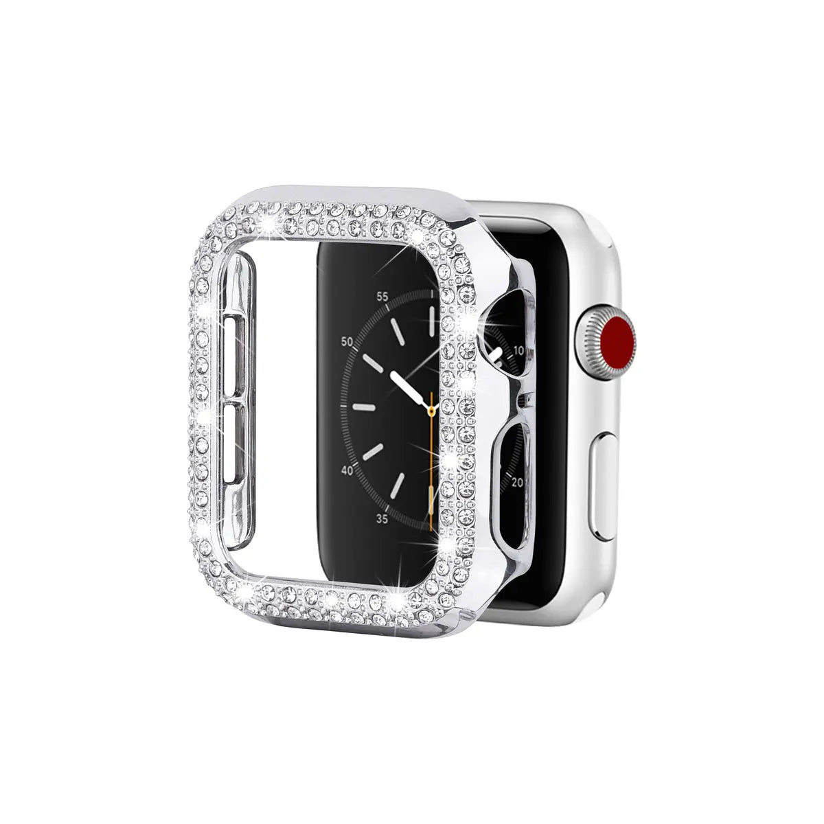 Diamond Apple Watch Case - 42mm - Silver
