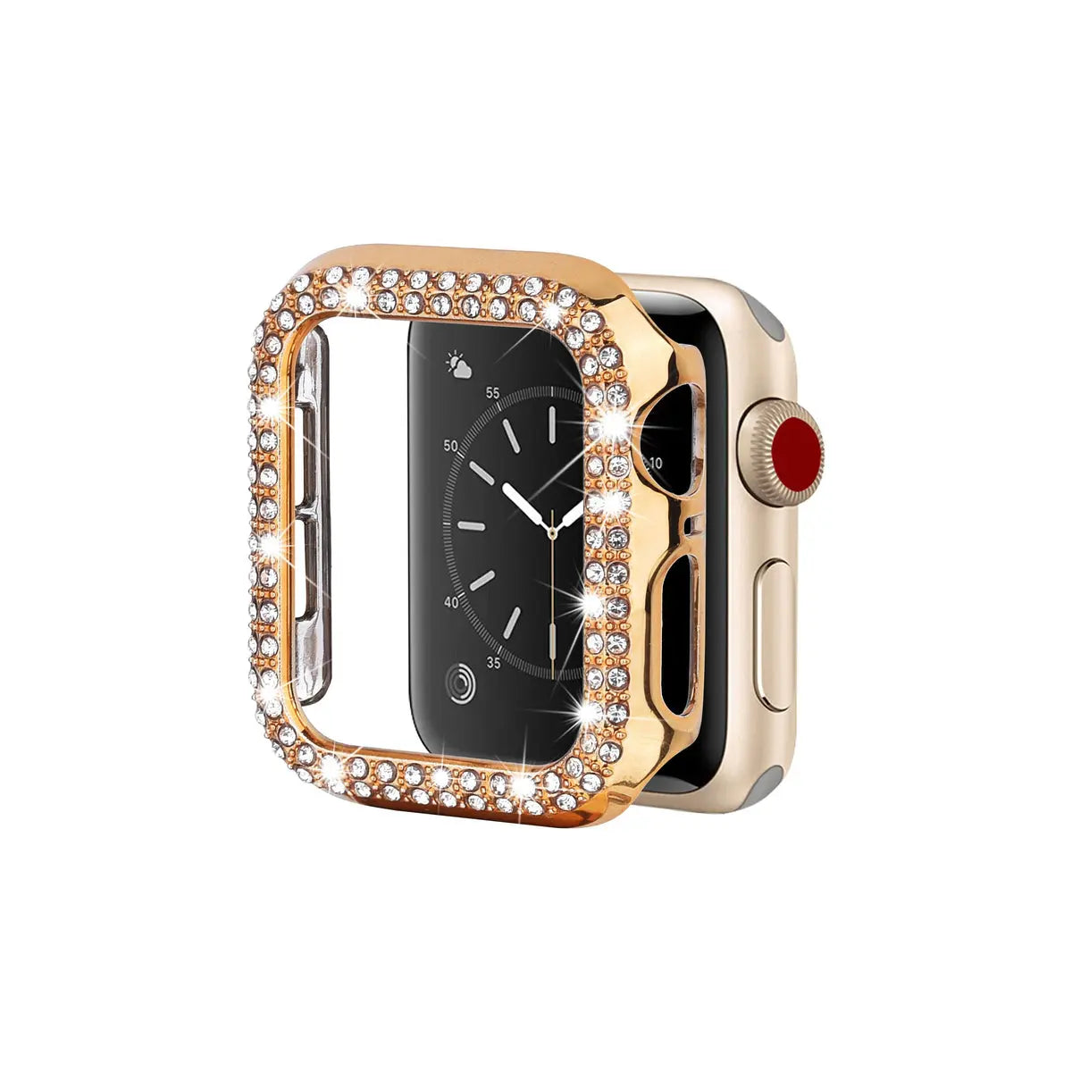 Entronix Apple Watch Series Ultra, 49mm Case - Built-In Screen Protector & Rhinestone Diamonds, - Entronix