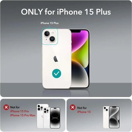 Entronix Heavy Duty Case for Apple iPhone 15 Plus - Triple Layer Bumper Clear Cover, Protective Smartphone Accessories - Entronix