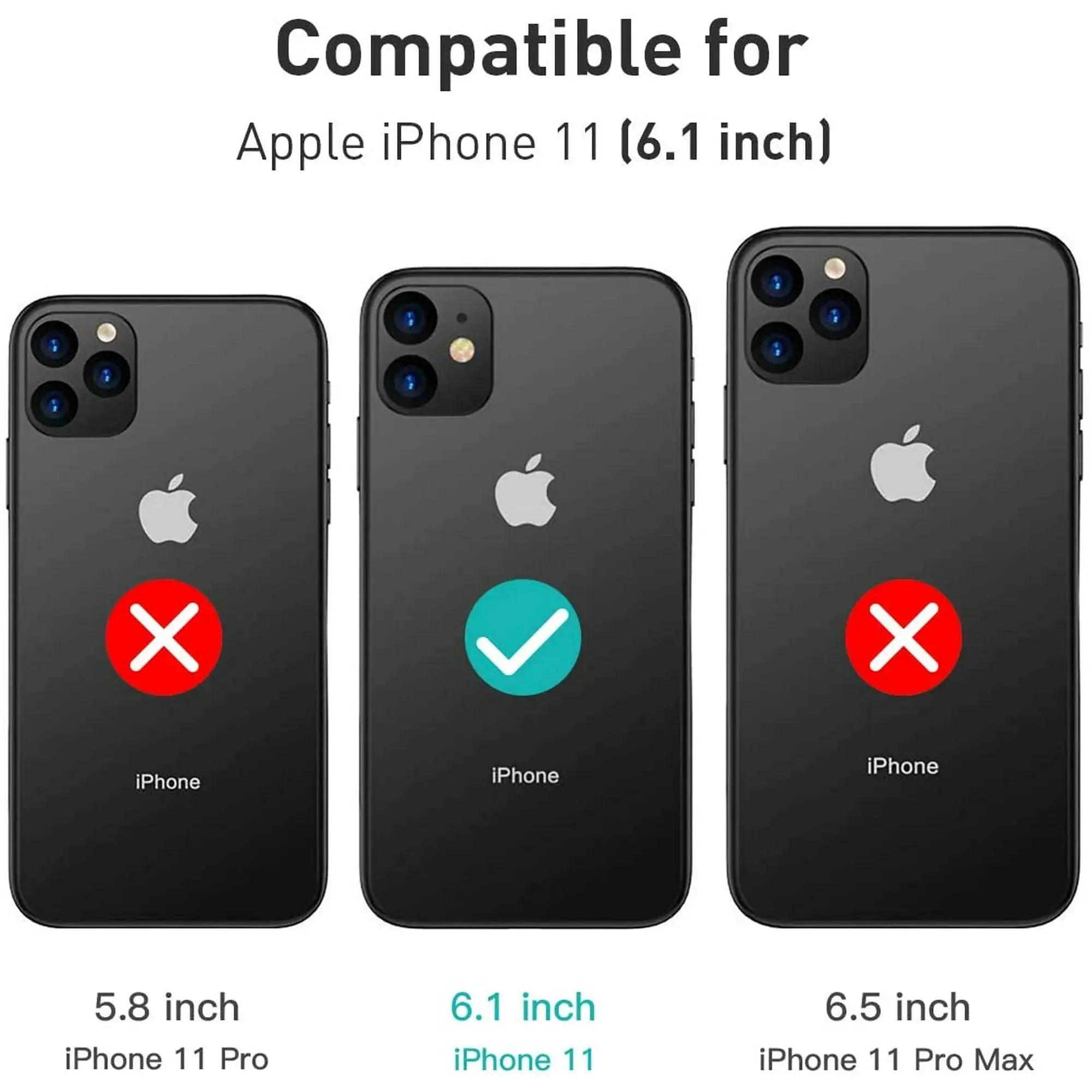 Entronix Heavy Duty Case for Apple iPhone 11 - Triple Layer Bumper Cover, Protective Smartphone Accessories - Entronix