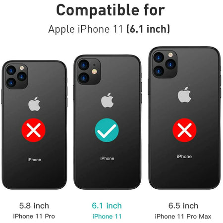 Entronix Heavy Duty Case for Apple iPhone 11 - Triple Layer Bumper Cover, Protective Smartphone Accessories - Entronix