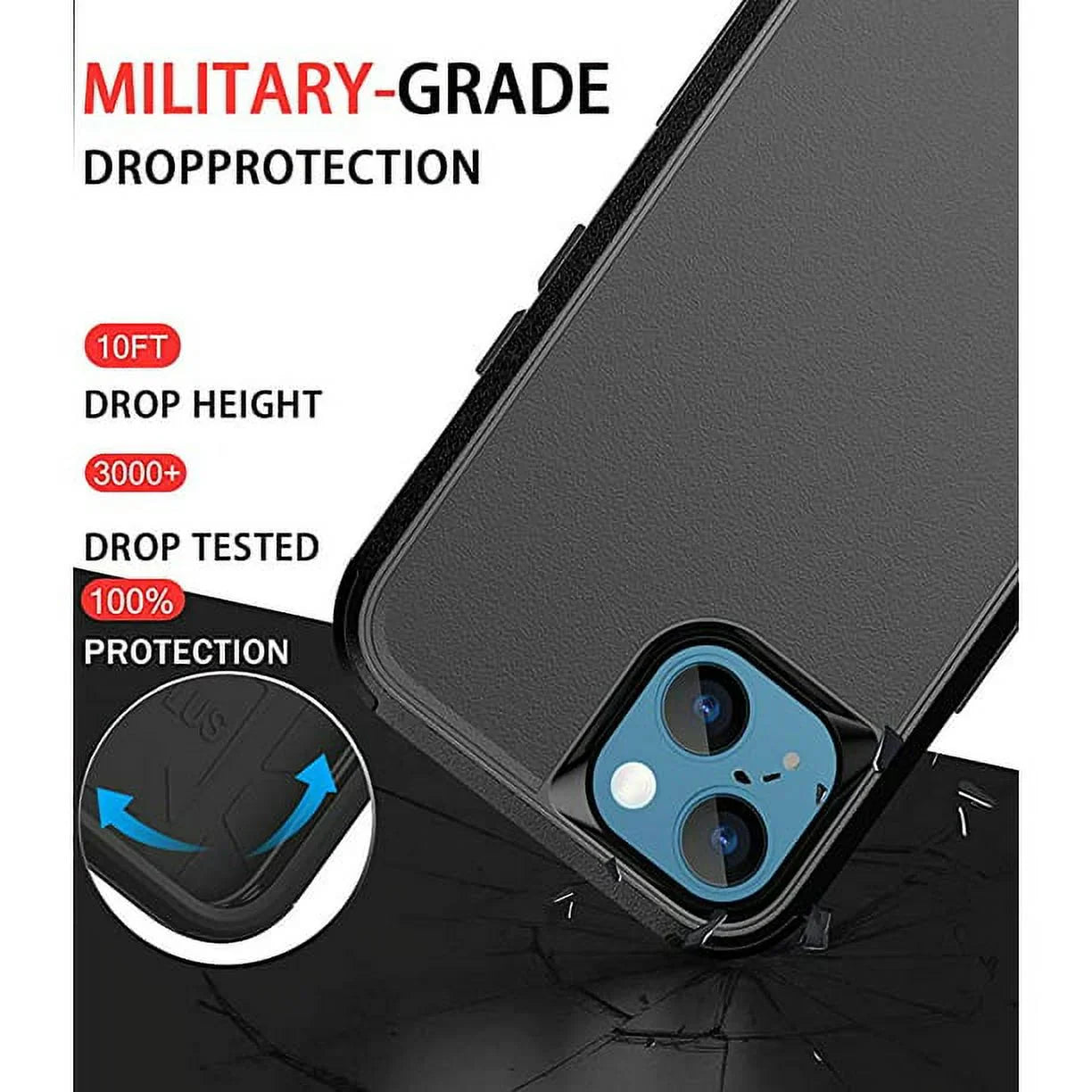 Entronix Case Compatible with iPhone 14 Plus - Triple-Layer Heavy Duty Protection - Entronix