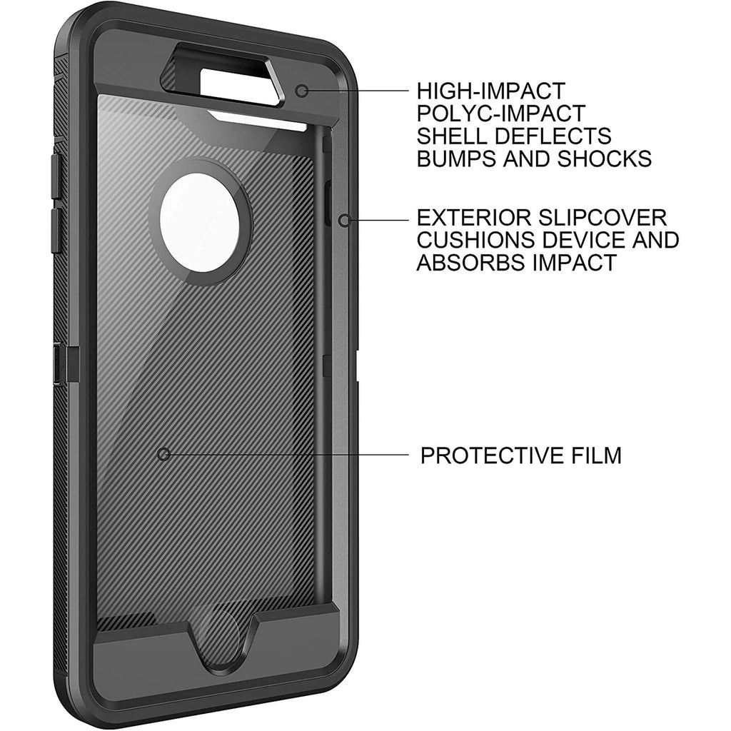 Entronix Heavy Duty Case for Apple iPhone 8 Plus - Triple Layer Bumper Cover, Protective Smartphone Accessories - Entronix