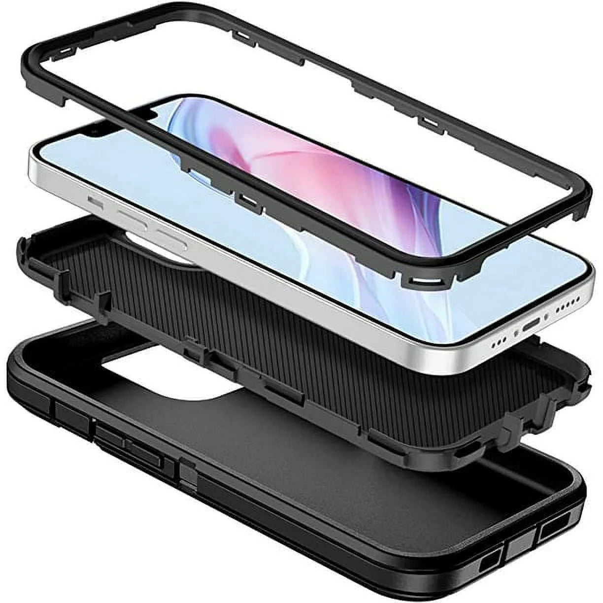 Entronix Heavy Duty Case for Apple iPhone 15 Plus - Triple Layer Bumper Cover, Protective Smartphone Accessories - Entronix