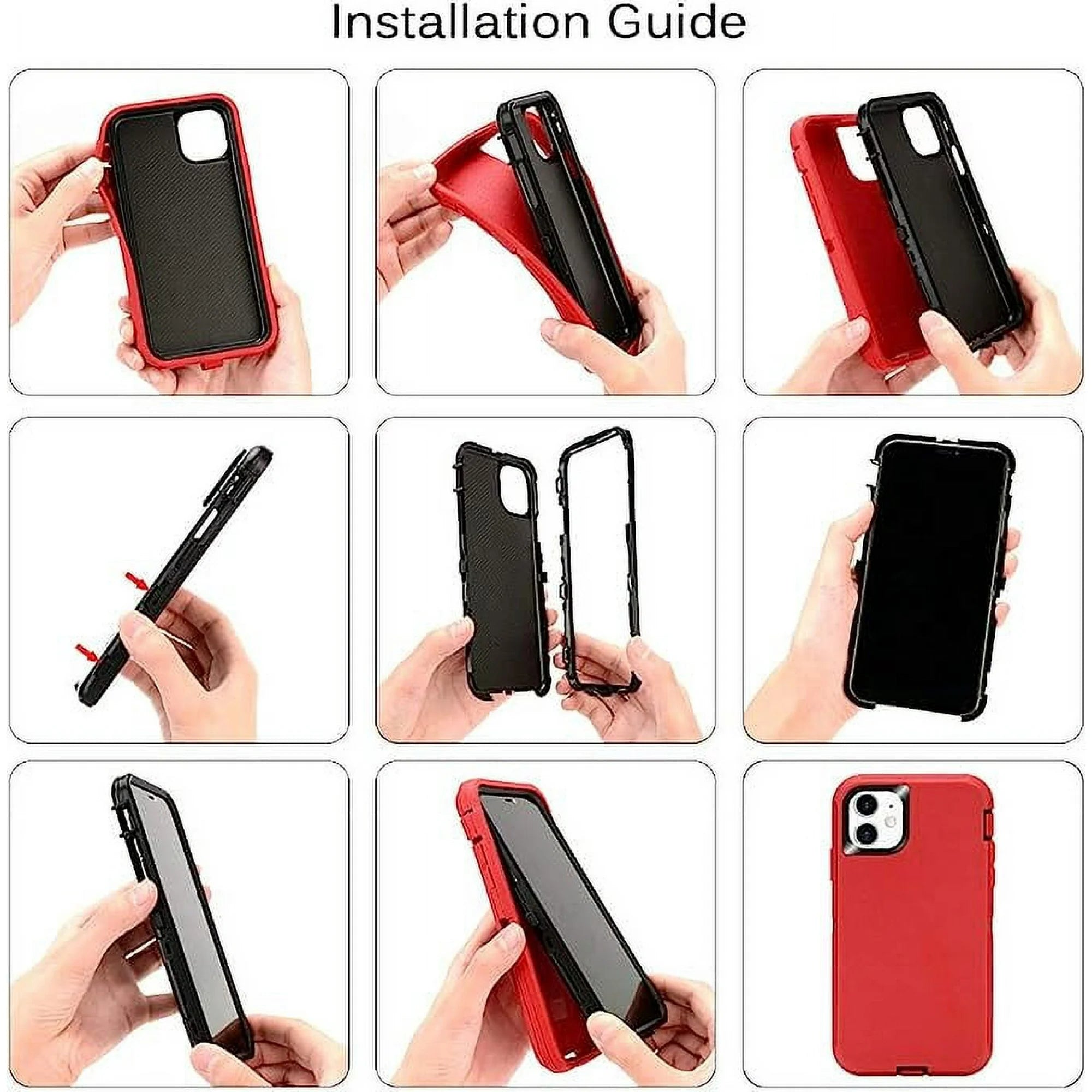 Entronix Heavy Duty Case for Apple iPhone 12 - Triple Layer Bumper Cover, Protective Smartphone Accessories - Entronix