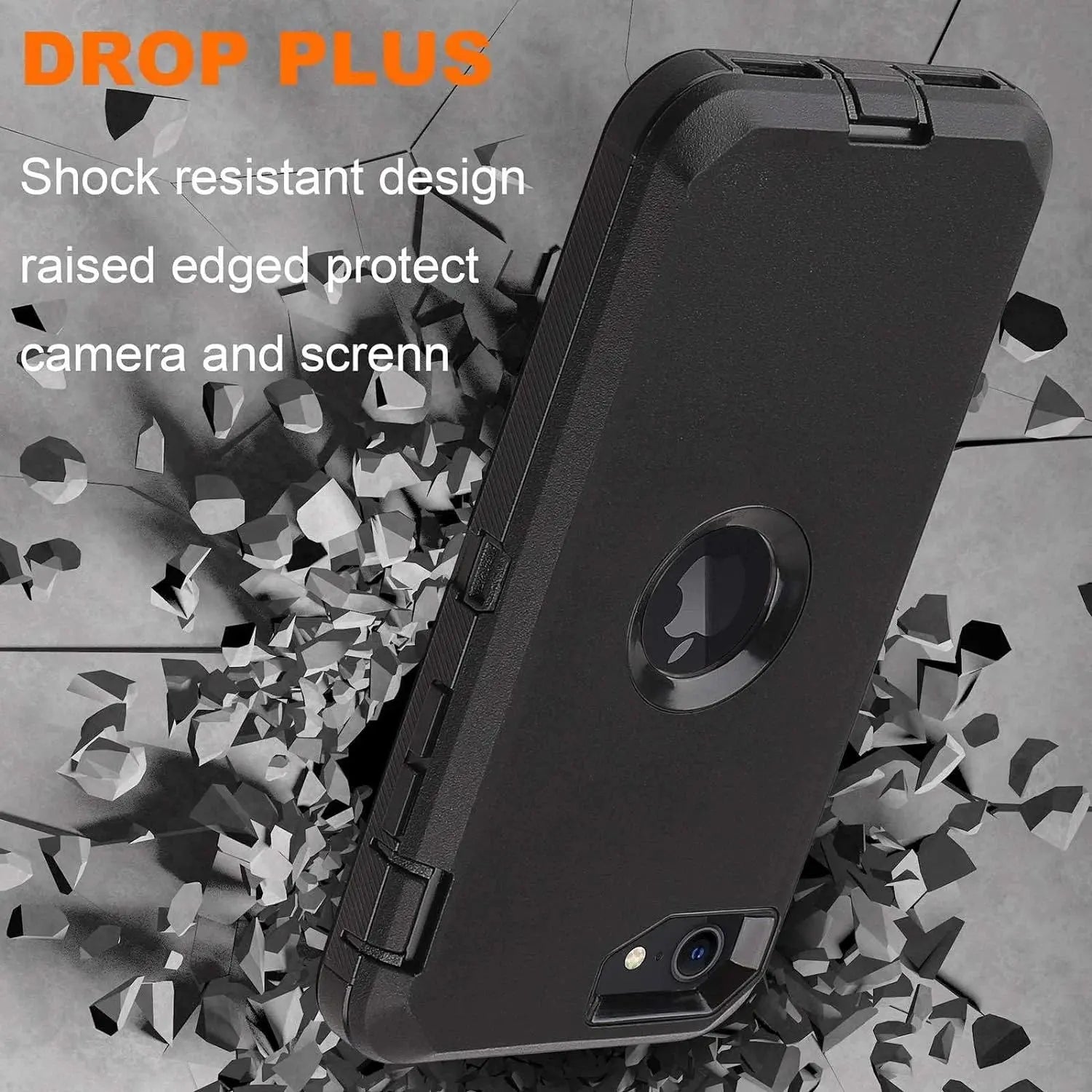 Entronix Heavy Duty Case for Apple iPhone 8 - Triple Layer Bumper Cover, Protective Smartphone Accessories - Entronix
