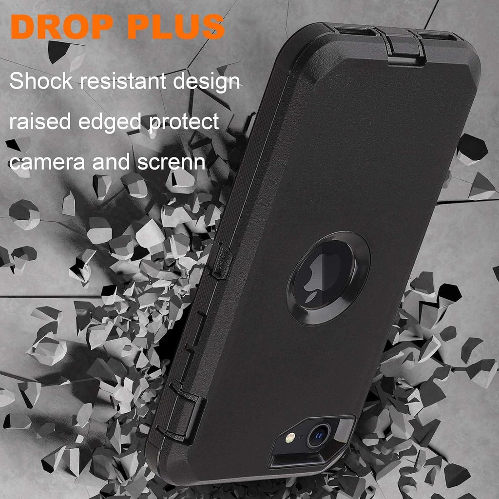 Entronix Heavy Duty Case for Apple iPhone 8 - Triple Layer Bumper Cover, Protective Smartphone Accessories - Entronix