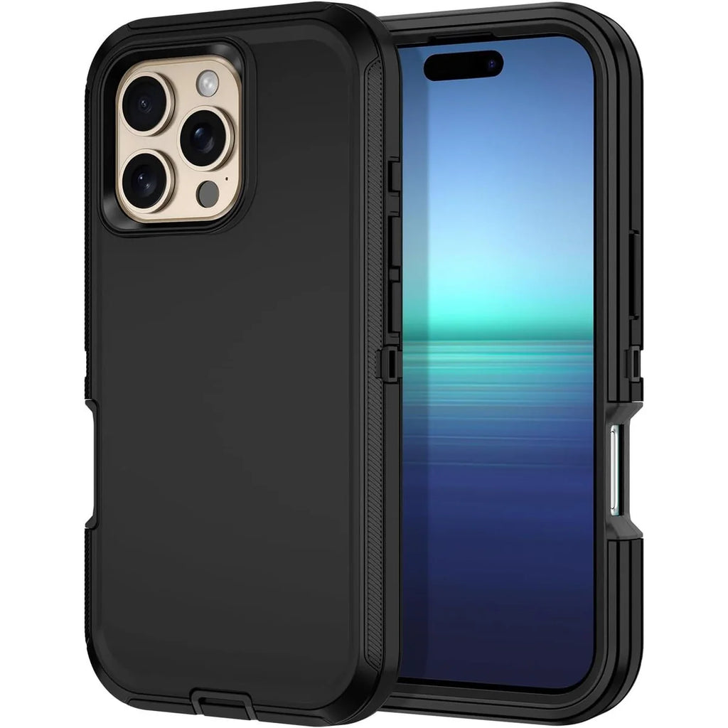 Entronix Heavy Duty Case for Apple iPhone 16 Pro - Triple Layer Bumper Cover, Protective Smartphone Accessories - Entronix