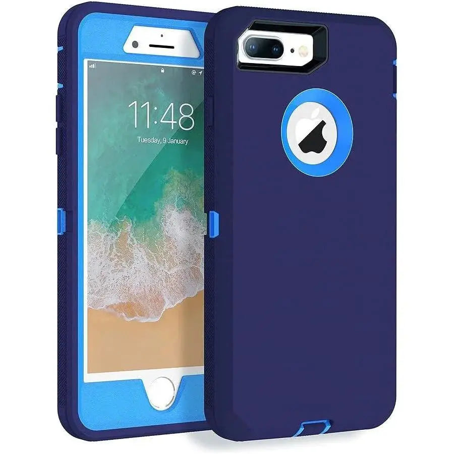 Entronix Heavy Duty Case for Apple iPhone 8 Plus - Triple Layer Bumper Cover, Protective Smartphone Accessories - Entronix