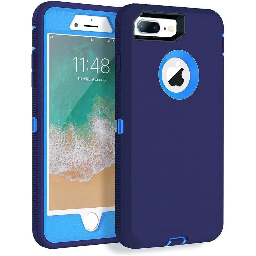 Entronix Heavy Duty Case for Apple iPhone 8 Plus - Triple Layer Bumper Cover, Protective Smartphone Accessories - Entronix