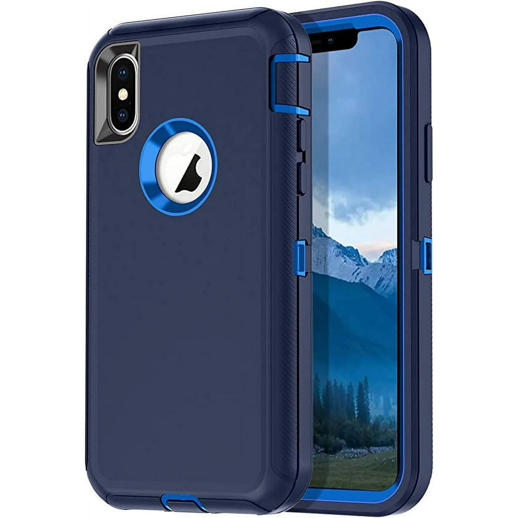 Entronix Heavy Duty Case for Apple iPhone X - Triple Layer Bumper Cover, Protective Smartphone Accessories - Entronix