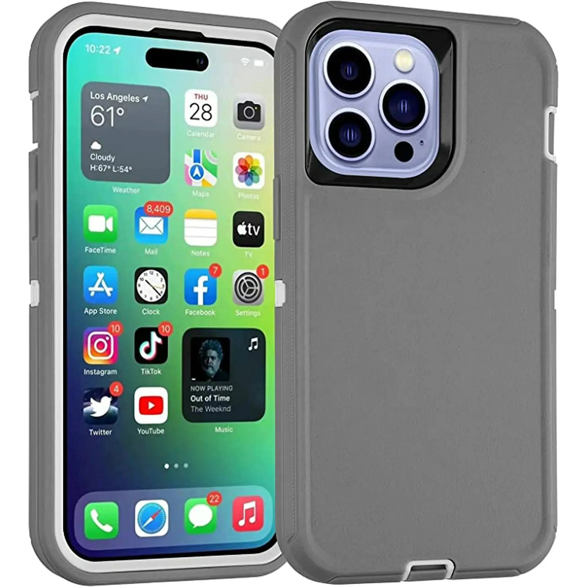 Entronix Heavy Duty Case for Apple iPhone 14 Pro - Triple Layer Bumper Cover, Protective Smartphone Accessories - Entronix