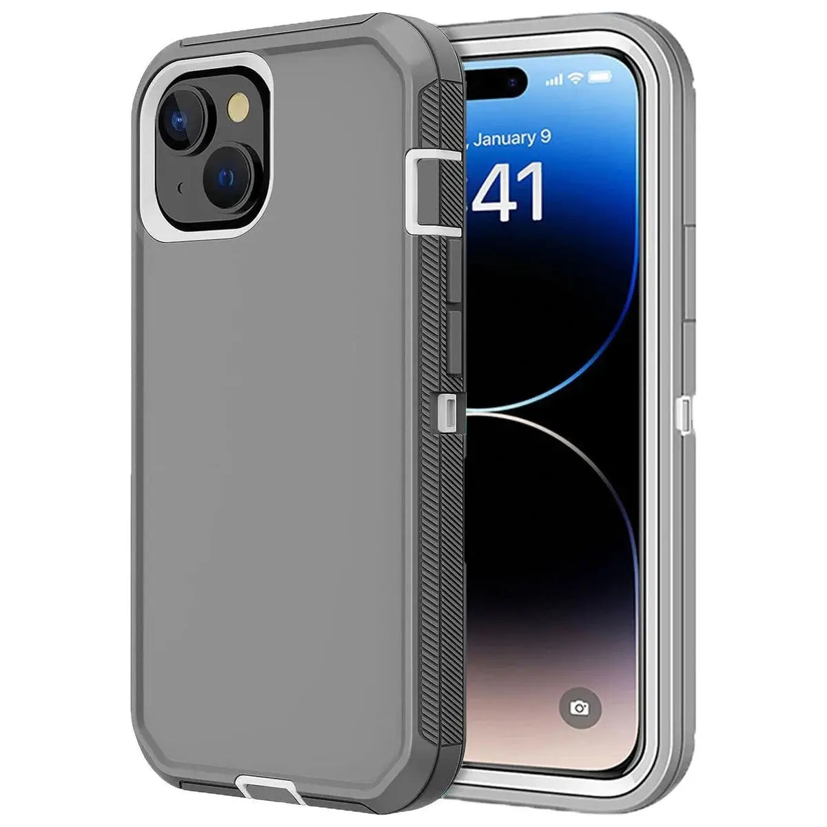 Entronix Heavy Duty Case for Apple iPhone 15 - Triple Layer Bumper Cover, Protective Smartphone Accessories - Entronix