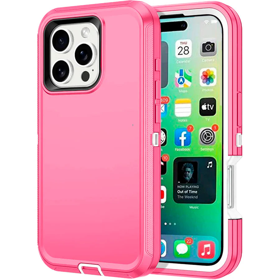 Entronix Heavy Duty Case for Apple iPhone 16 Pro Max - Triple Layer Bumper Cover, Protective Smartphone Accessories - Entronix