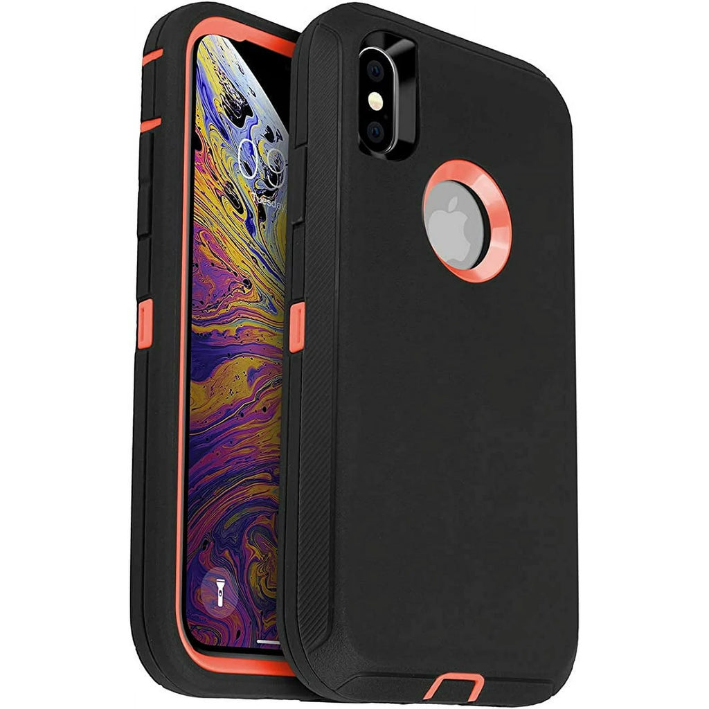 Entronix Heavy Duty Case for Apple iPhone Xs - Triple Layer Bumper Cover, Protective Smartphone Accessories - Entronix
