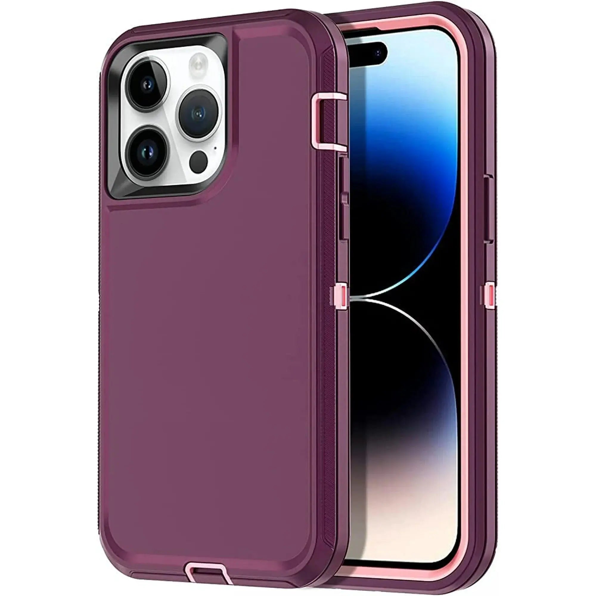 Entronix Heavy Duty Case for Apple iPhone 14 Pro Max - Triple Layer Bumper Cover, Protective Smartphone Accessories - Entronix