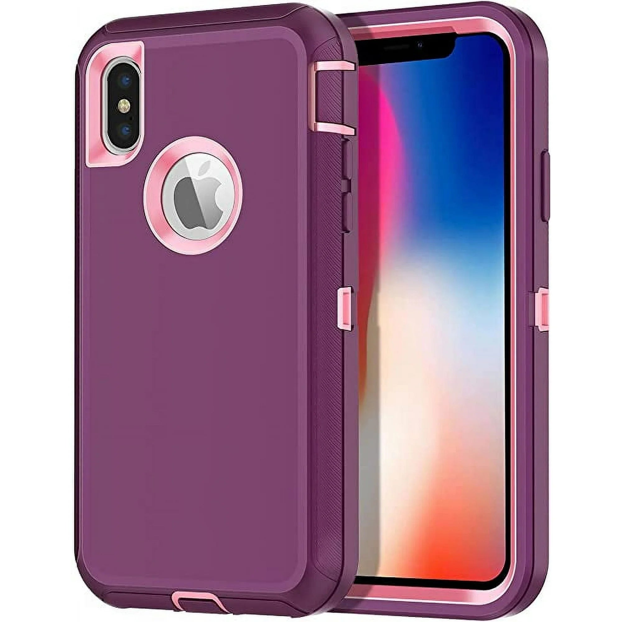 Entronix Heavy Duty Case for Apple iPhone X - Triple Layer Bumper Cover, Protective Smartphone Accessories - Entronix