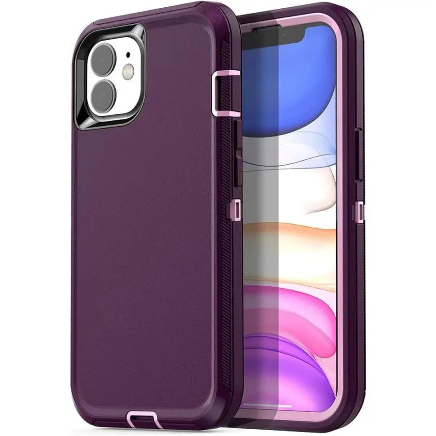 Entronix Heavy Duty Case for Apple iPhone 11 - Triple Layer Bumper Cover, Protective Smartphone Accessories - Entronix