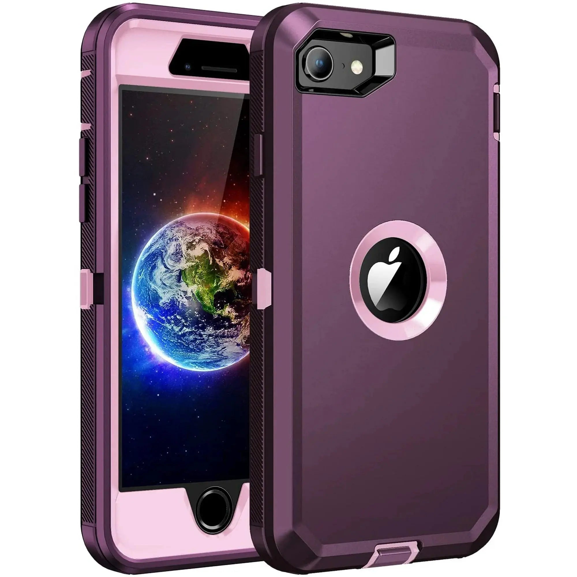 Entronix Heavy Duty Case for Apple iPhone 8 - Triple Layer Bumper Cover, Protective Smartphone Accessories - Entronix