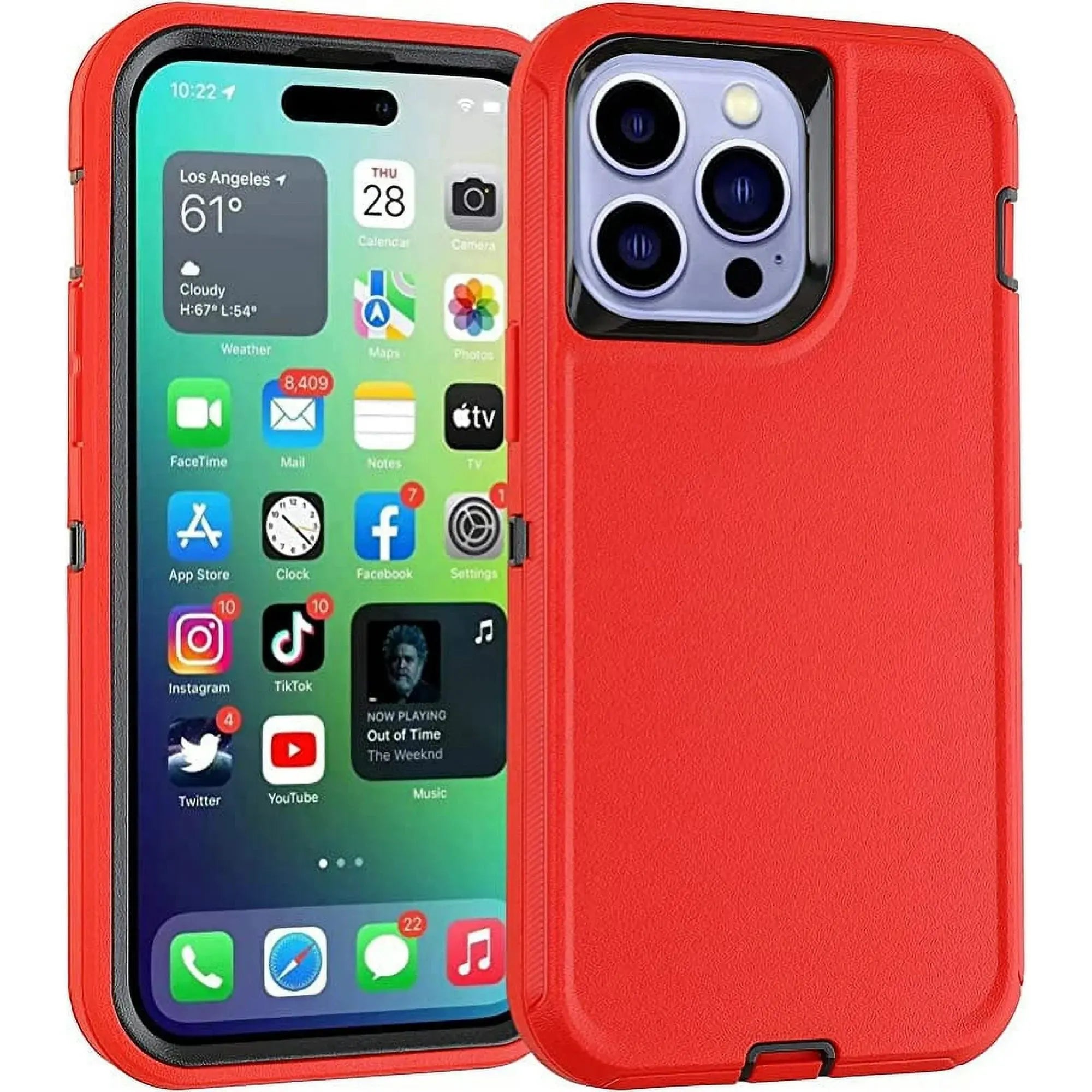 Entronix Heavy Duty Case for Apple iPhone 14 Pro - Triple Layer Bumper Cover, Protective Smartphone Accessories - Entronix