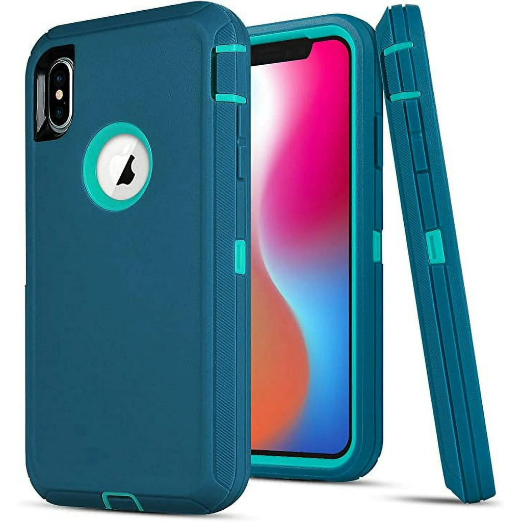 Entronix Heavy Duty Case for Apple iPhone X - Triple Layer Bumper Cover, Protective Smartphone Accessories - Entronix