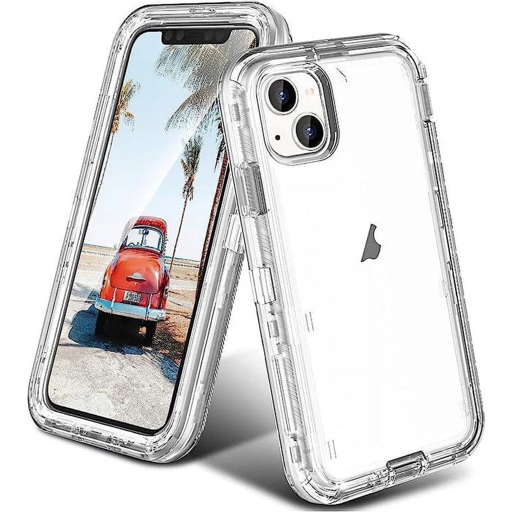 Entronix Heavy Duty Case for Apple iPhone 15 Plus - Triple Layer Bumper Clear Cover, Protective Smartphone Accessories - Entronix