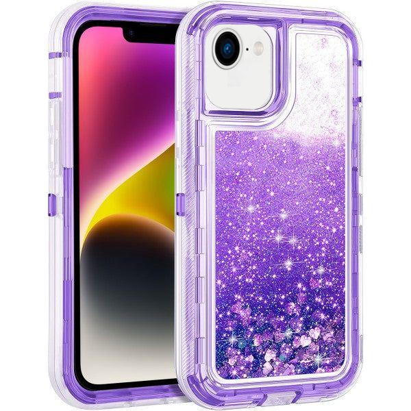 Entronix Case Compatible with iPhone 16E - Liquid Glitter Triple-Layer Heavy Duty Protection