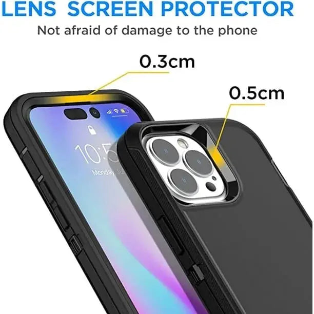 Entronix Heavy Duty Case for Apple iPhone 16 - Triple Layer Bumper Cover, Protective Smartphone Accessories - Entronix