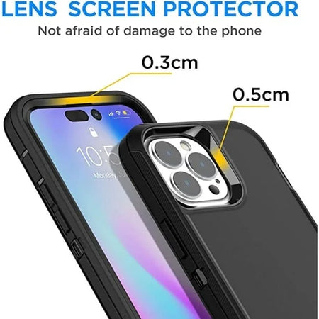 Entronix Heavy Duty Case for Apple iPhone 16 - Triple Layer Bumper Cover, Protective Smartphone Accessories - Entronix