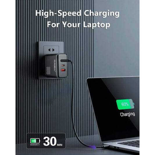 Entronix 50W Wall Charger – Dual USB-C & USB-A Fast Charging Plug - Entronix