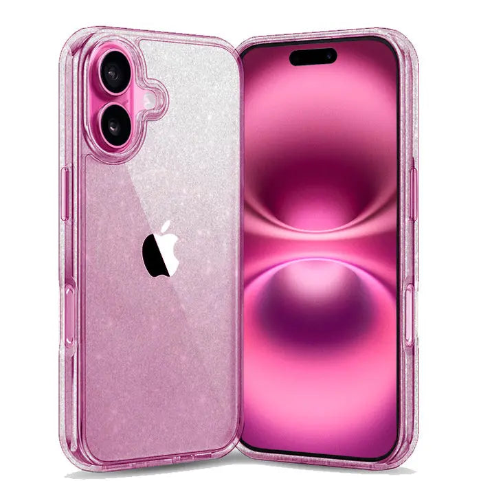 Entronix Apple iPhone 16 Crystal Clear Case - Glitter - Entro Retail