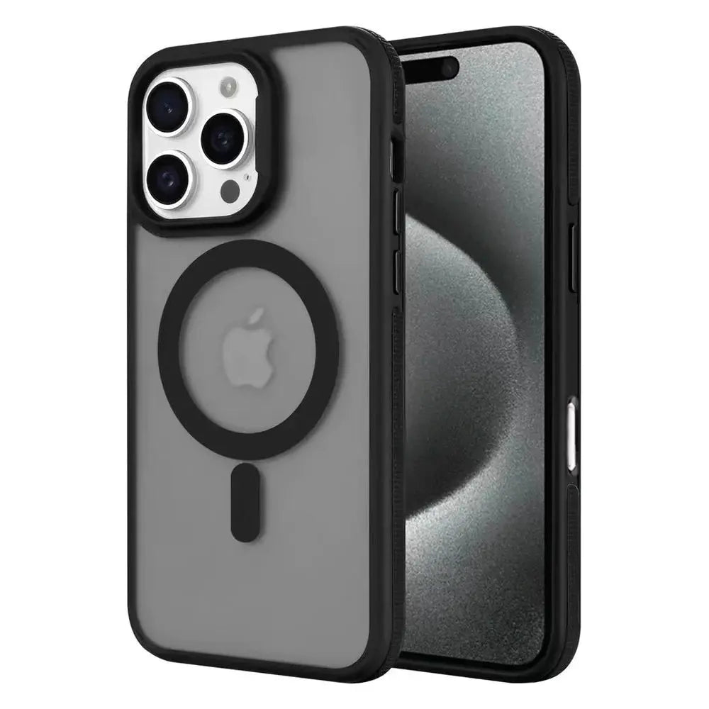 Entronix Heavy Duty Slim Phone Case Compatible with Magsafe for Apple iPhone 16 Pro Max Magnetic Case,Translucent Matte Case - Entro Retail