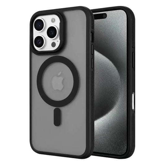 Entronix Heavy Duty Slim Phone Case Compatible with Magsafe for Apple iPhone 16 Pro Max Magnetic Case,Translucent Matte Case - Entro Retail