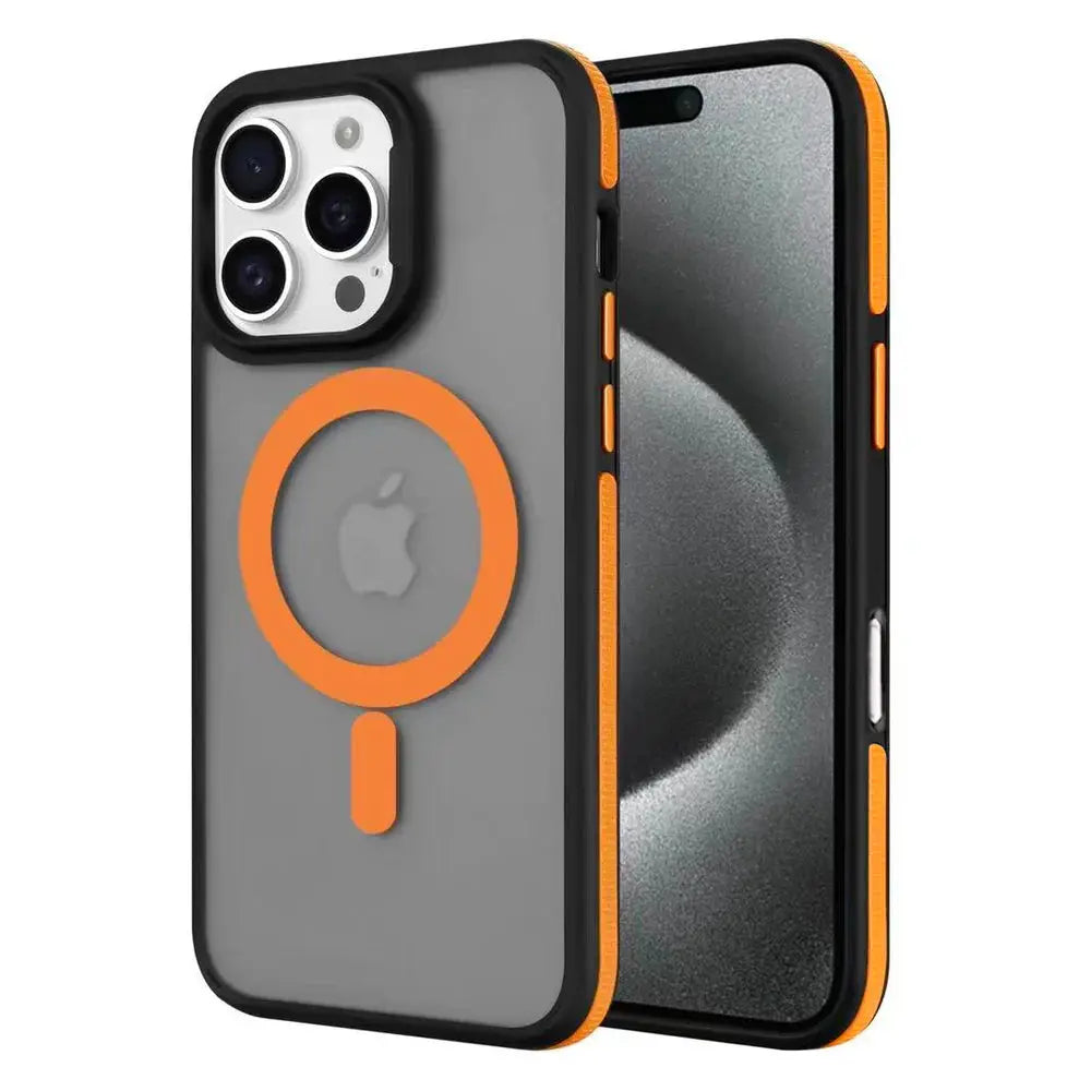 Entronix Heavy Duty Slim Phone Case Compatible with Magsafe for Apple iPhone 16 Pro Max Magnetic Case,Translucent Matte Case - Entro Retail