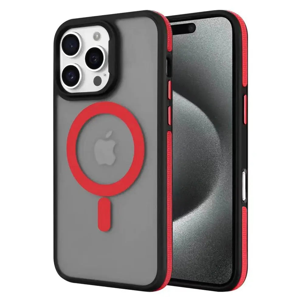 Entronix Heavy Duty Slim Phone Case Compatible with Magsafe for Apple iPhone 16 Pro Max Magnetic Case,Translucent Matte Case - Entro Retail